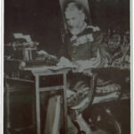 Carte postala ilustrata - Regele Carol I la masa de lucru - 1913